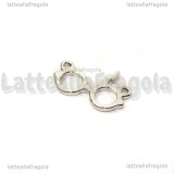 Connettore Occhiali Harry Potter in metallo argentato 21x14mm