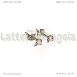 Coppia Orecchini a perno in Acciaio Inox Pallina Puntinata 4mm