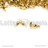 Coppia Coprinodo in Acciaio Dorato 6x4mm