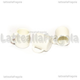 Miniatura Tazza Mug 3D in resina bianca 11x10mm