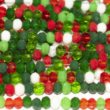 Perle mezzocristallo sfaccettato colori misti 2.5x2mm filo 40cm