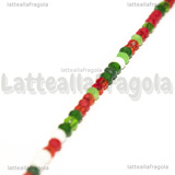 Perle mezzocristallo sfaccettato colori misti 2.5x2mm filo 40cm