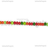 Perle mezzocristallo sfaccettato colori misti 2.5x2mm filo 40cm