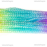 Perle mezzocristallo sfaccettato colori sfumati 3x2.8mm filo 37cm