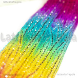 Perle mezzocristallo sfaccettato colori sfumati 3x2.8mm filo 37cm