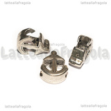 Ancora foro largo in metallo argento antico 15x12mm