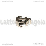 Ancora foro largo in metallo argento antico 15x12mm