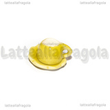 Set Tazzina e Piattino in ceramica gialla bordi fiore 12mm
