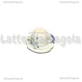 Set Tazzina e Piattino in ceramica fantasia fiore lilla bordi fiore 12mm