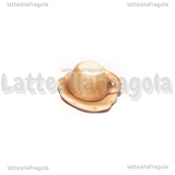 Set Tazzina e Piattino in ceramica salmone bordi fiore 10mm