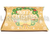 Scatola a Cuscino in Cartone Fantasia Merry Christmas 7.3x11.9x6x2.6cm