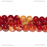 Perle in Agata Rossa Striata 6mm filo 36cm circa
