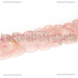 Pepite in Quarzo Rosa 8-14x6-8x4-8mm Filo 39cm