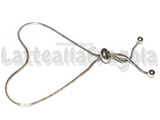 Base Bracciale con Catena a cordoncino in Acciaio Inox