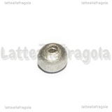 50 Perle in Legno argentato 6x5mm