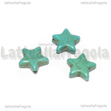 3 Stelle in Pasta di Turchese con foro passante 15mm