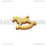 5 Cavallo a Dondolo in Legno Naturale 21x20.5mm