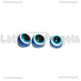 10 Perle Blu Occhio Greco in acrilico 10mm