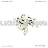 Charm Cupido in metallo argento antico 17x15mm