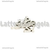 Charm Cupido in metallo argento antico 17x15mm