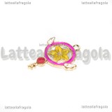 Ciondolo Card Captor Sakura Chiave modello B in metallo dorato smaltato 32x25mm