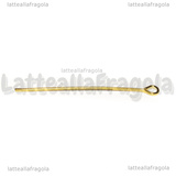 50 Chiodi o Spilli con asola in metallo dorato 35x0.7mm