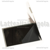 Specchio in metallo argentato rettangolare 85x50mm