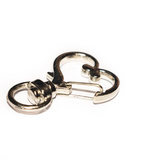 Gancio Cuore Portachiavi in metallo argentato 35x24mm