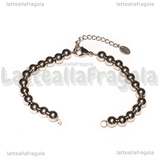 Base Bracciale con Sfere in Acciaio Inox 5x6mm