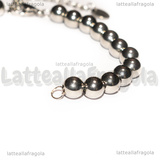 Base Bracciale con Sfere in Acciaio Inox 5x6mm