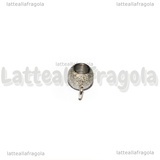 Portapendente in Acciaio Inox Puntinato 9x6x4.5mm