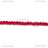 Rondelle mezzocristallo sfaccettato Rosso 3x2mm filo 40cm