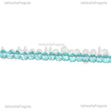 Rondelle mezzocristallo sfaccettato Azzurro 3x2mm filo 40cm