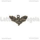 Charm Falena in metallo argento antico 13.5x20mm