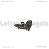 Charm Falena in metallo argento antico 13.5x20mm