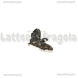 Charm Falena in metallo argento antico 13.5x20mm