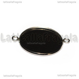 Connettore Tondo in Acciaio Inox per cammeo 25mm