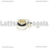 10 Portapendenti in acrilico silver plated 13x6mm
