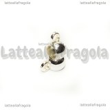 10 Portapendenti in acrilico silver plated 13x6mm