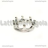 Corona in metallo argentato 19mm