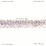 15 Rondelle mezzocristallo sfaccettato Rosa AB 6x5mm