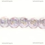 15 Rondelle mezzocristallo sfaccettato Rosa AB 6x5mm