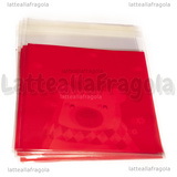 10 buste in plastica Orso con bordo adesivo 13x10cm