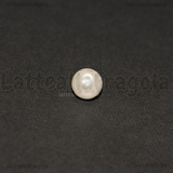 5 Perle in Acrilico Bianco 8mm a foro cieco