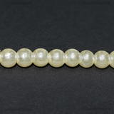 Perle in Vetro Cerato Bianco 6mm filo in nylon 80cm