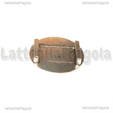 Base Cammeo con passanti in metallo argento antico per 25mm