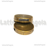 Base Cammeo a gettone con passanti in metallo color bronzo per 20mm