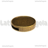 Base Cammeo a gettone con passanti in metallo color bronzo per 20mm