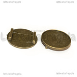 Base Cammeo con passanti in metallo color bronzo per 25mm
