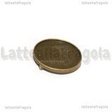 Base Cammeo con passanti in metallo color bronzo per 25mm